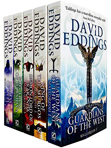 Malloreon Series Books 1 - 5 Collection Set by David Eddings (Guardians of the West, King of the Murgos, Demon Lord of Karanda, Sorceress of Darshiva & Seeress of Kell)